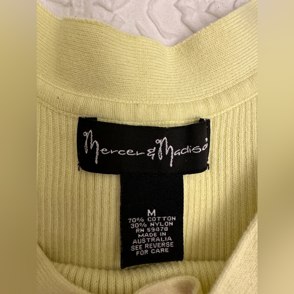 Yellow Ribbed Tee - Picture 2 of 2